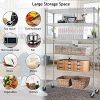 6-Tier Shelf Wire Shelving Units, Height Adjustable Organizer Garage Storage