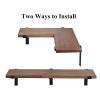 OROPY Solid Wood Floating Corner Shelves Wall Mounted