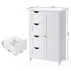 VASAGLE Bathroom Storage Cabinet, Floor with Adjustable Shelf and Drawers