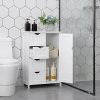 VASAGLE Bathroom Storage Cabinet, Floor with Adjustable Shelf and Drawers