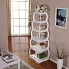 Mixcept 66" Multi-Purpose Shelves 5 Tier Bookshelf Bookcases Wooden Storage