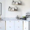 Mkono Wall Mounted Floating Shelves Set of 2 Rustic Metal Wire Storage