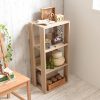 IRIS USA 3-Tier Open Wood Bookshelf, Light Brown