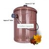 Kitchen Compost Bin Indoor Countertop - Copper Coated Stainless Steel