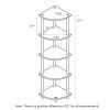 Furinno Turn-N-Tube Corner Display Rack Multipurpose Shelving Unit
