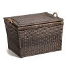The Basket Lady Lift-Off Lid Wicker Storage Basket, Medium