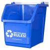 10 Pack of Bins - Blue Stackable Recycling Bin Container