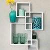 Greenco Decorative 4 Cube Intersecting Wall Mounted Floating Shelves