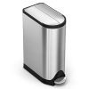simplehuman 18 Liter / 4.8 Gallon Butterfly Lid Kitchen Step Trash Can