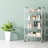 Sdoveb Shelf 4-Tier Shelving Unit with 360° Rolling Lockable Wheels