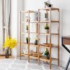 COSTWAY Bamboo Utility Shelf Bathroom Rack Plant Display Stand