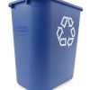 Rubbermaid Commercial Products Plastic Resin Deskside Recycling Can