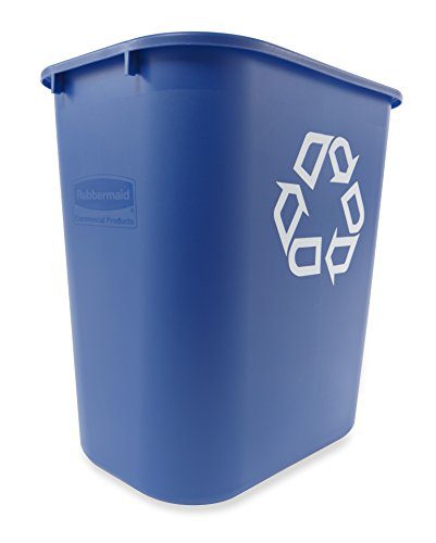Rubbermaid Commercial Products Plastic Resin Deskside Recycling Can