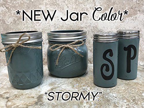 Ball Mason Jar BATHROOM ULTIMATE SET Antique WHITE Tray