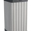 Keter Rockford Duotech Outdoor Plastic Resin Trash Can