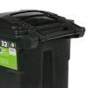 32 Gal. Green Trash Sealed Stop Bar Journals Can with Wheels