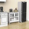 Yaheetech Sideboard Buffet Storage Cabinet with Glass Door