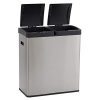Design Trend Stainless Steel Dual Compartment Sensor Trash Can Recycler