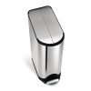 simplehuman 45 Liter / 11.9 Gallon Stainless Steel Butterfly Lid Kitchen