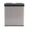 Design Trend Stainless Steel Dual Compartment Sensor Trash Can Recycler