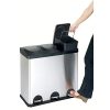 The Step N' Sort 16-Gal. 3-Compartment Stainless Steel Trash