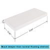 WELLAND 12" Deep White Floating Shelves, Floating Shelf Wall