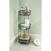 Maximize Bathroom Space with mDesign Square Metal Bathroom Shelf: Elegant Vertical Storage for Bath Essentials