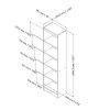 South Shore Narrow 5-Shelf Storage Bookcase