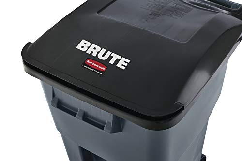 Heavy-Duty 50-Gallon Rubbermaid BRUTE Rollout Trash Can with Durable Wheels for Easy Mobility