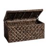 Add Rustic Charm with Southern Enterprises AMZ6210KC Blackwashed Storage Trunk – Perfect for Organizing Your Home