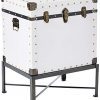 Trunk-style Accent Cabinet White