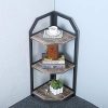 Industrial Metal Bookshelf Modern/Rustic Corner Book Shelves