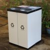 Large DOUBLE Recycling Recycle Bin - 25 Gallon (ea)
