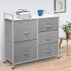 KingSo Fabric 5 Drawer Dresser Storage Tower Organizer Unit