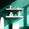 WELLAND 12" Deep White Floating Shelves, Floating Shelf Wall