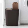 LXQG Double Waste Recycling Bin Press Trash Can Cover Garbage