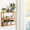 SONGMICS bamboo bathroom shelves, 3-Tier Adjustable Layer Rack