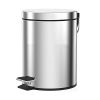 Elegance in Function: DBAL 20-Liter Stainless Steel Round Trash Can with Lid
