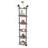MBQQ Industrial Pipe Shelves Modern/Rustic Corner Book Shelves