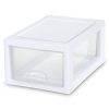 Sterilite Quart/5.7 Liter Stacking Drawer, White Frame with Clear Drawer