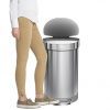 simplehuman 45 Liter / 12 Gallon Stainless Steel Semi-Round Kitchen Step Trash