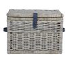 The Basket Lady Deep Wicker Storage Trunk, Large