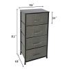 YOURLITEAMZ 4-Drawer Storage Organizer Dresser Non-Woven Fabric Organizer