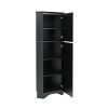 Maximize Storage with 72" Tall Corner Cabinet - Black Laminate Finish