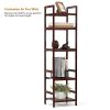 Enhance Storage with Lerro 5-Tier Bamboo Bathroom Shelf - Stylish and Space-Saving