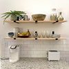 LuckIn Heavy Duty Shelf Bracket 12 Inch, Rustic Black Wall Bracket