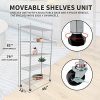 SUNCOO 5 Tier Strengthen Commercial Adjustable Steel Wire Shelf Unit