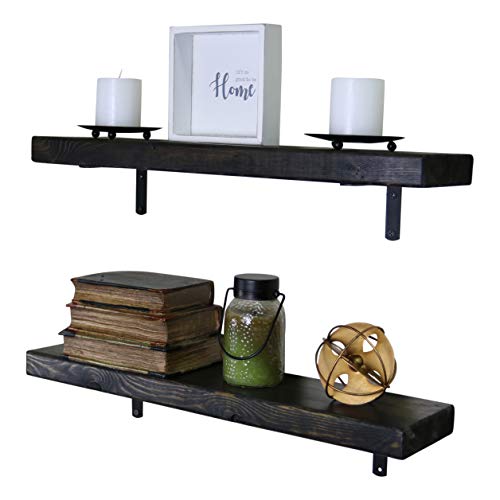 SDI Designs Rustic Farmhouse Floating Shelf Set, the Weathered Collection
