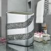 DWELLZA Silver Mosaic Bathroom Accessories Set