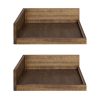 Kate and Laurel Levie Floating Corner Shelves - Elevate Your Home Decor with Rustic Elegance